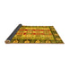 Sideview of Abstract Yellow Modern Rug, abs2198yw