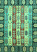 Machine Washable Abstract Turquoise Modern Area Rugs, wshabs2198turq