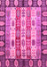 Machine Washable Abstract Pink Modern Rug, wshabs2198pnk