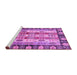 Sideview of Machine Washable Abstract Purple Modern Area Rugs, wshabs2198pur