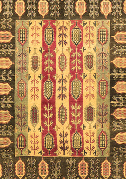 Abstract Brown Modern Rug, abs2198brn