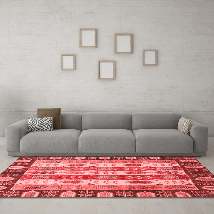 Modern Red Washable Rugs