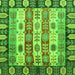 Square Abstract Green Modern Rug, abs2198grn