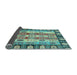 Sideview of Abstract Light Blue Modern Rug, abs2198lblu