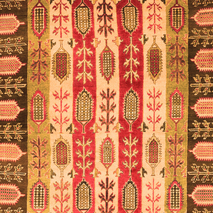 Machine Washable Abstract Orange Modern Area Rugs, wshabs2198org