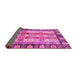 Sideview of Abstract Pink Modern Rug, abs2198pnk