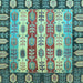 Square Abstract Light Blue Modern Rug, abs2198lblu