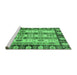 Sideview of Machine Washable Abstract Emerald Green Modern Area Rugs, wshabs2198emgrn