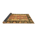 Sideview of Abstract Brown Modern Rug, abs2198brn