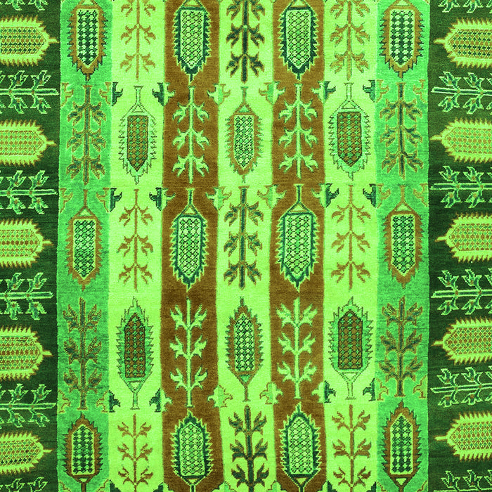 Machine Washable Abstract Green Modern Area Rugs, wshabs2198grn