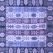 Square Abstract Blue Modern Rug, abs2198blu