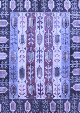 Abstract Blue Modern Rug, abs2198blu
