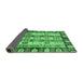 Sideview of Abstract Emerald Green Modern Rug, abs2198emgrn