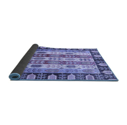 Sideview of Abstract Blue Modern Rug, abs2198blu