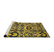 Sideview of Machine Washable Abstract Gen Brown Yellow Rug, wshabs2199