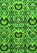 Machine Washable Abstract Green Modern Area Rugs, wshabs2199grn