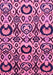 Machine Washable Abstract Pink Modern Rug, wshabs2199pnk