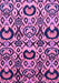 Machine Washable Abstract Purple Modern Area Rugs, wshabs2199pur