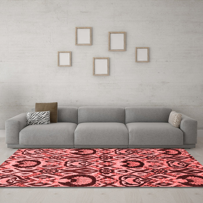 Modern Red Washable Rugs