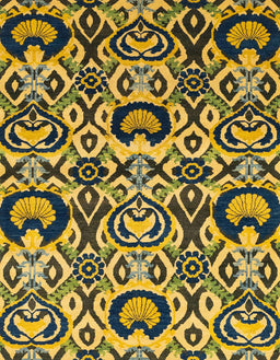 Abstract Golden Brown Yellow Modern Rug, abs2199