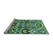 Sideview of Machine Washable Abstract Light Blue Modern Rug, wshabs2199lblu