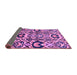 Sideview of Abstract Purple Modern Rug, abs2199pur