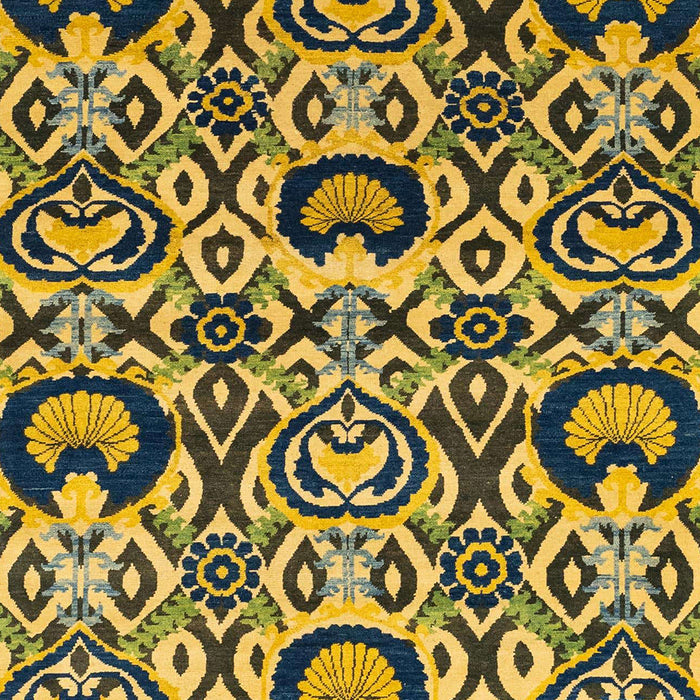 Machine Washable Abstract Gen Brown Yellow Rug, wshabs2199