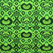 Square Machine Washable Abstract Green Modern Area Rugs, wshabs2199grn