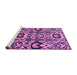 Sideview of Machine Washable Abstract Purple Modern Area Rugs, wshabs2199pur