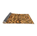 Sideview of Abstract Orange Modern Rug, abs2199org