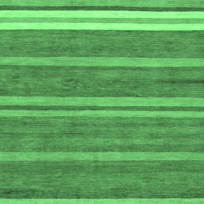 Square Machine Washable Abstract Emerald Green Modern Area Rugs, wshabs219emgrn