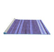 Sideview of Machine Washable Abstract Blue Modern Rug, wshabs219blu