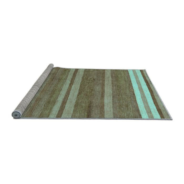 Sideview of Machine Washable Abstract Light Blue Modern Rug, wshabs219lblu