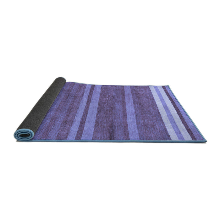 Sideview of Abstract Blue Modern Rug, abs219blu