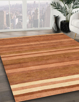 Abstract Orange Red Modern Rug in Family Room, abs219