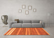 Machine Washable Abstract Orange Modern Area Rugs in a Living Room, wshabs219org