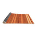 Sideview of Abstract Orange Modern Rug, abs219org