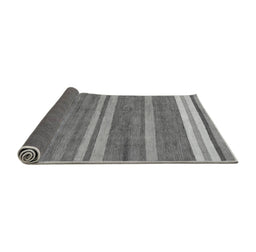 Sideview of Abstract Gray Modern Rug, abs219gry