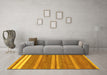 Machine Washable Abstract Yellow Modern Rug in a Living Room, wshabs219yw