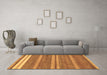 Machine Washable Abstract Brown Modern Rug in a Living Room,, wshabs219brn