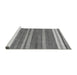 Sideview of Machine Washable Abstract Gray Modern Rug, wshabs219gry