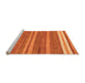 Sideview of Machine Washable Abstract Orange Modern Area Rugs, wshabs219org