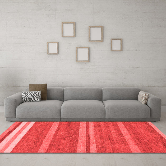 Modern Red Washable Rugs
