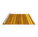 Sideview of Machine Washable Abstract Yellow Modern Rug, wshabs219yw