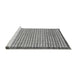 Sideview of Machine Washable Checkered Gray Modern Rug, wshabs21gry