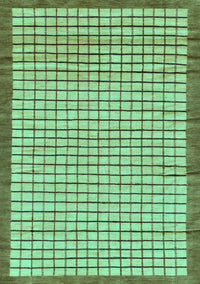 Checkered Turquoise Modern Rug, abs21turq