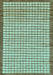 Checkered Light Blue Modern Rug, abs21lblu