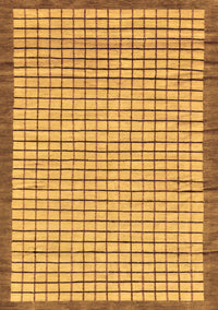 Checkered Brown Modern Rug, abs21brn