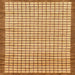 Square Abstract Red Checkered Rug, abs21