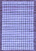 Machine Washable Checkered Blue Modern Rug, wshabs21blu